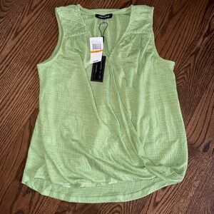 Cable & Gauge Light Green Textured Tank Top